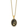 Chisel Stainless Steel Yellow IP-plated Enameled Hearts Pendant on a 15" Cable Chain Necklace with a 2.5" Ext. - 2 of 2
