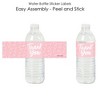 Big Dot of Happiness Pink Elegantly Simple - Guest Party Favors Water Bottle Sticker Labels - Set of 20 - 2 of 4