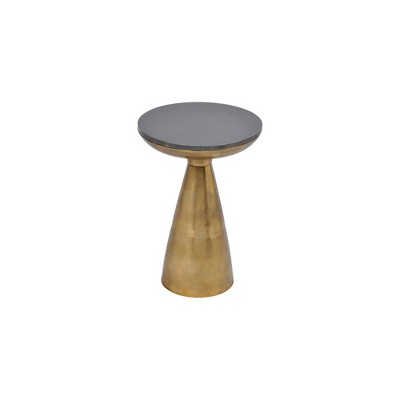 Alder Bay Humphreys Side Table Yellow: Modern Aluminum & Granite End Table, No Assembly Required