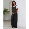 WhizMax Women Maternity Summer Casual Loose Jumpsuit Sleeveless Tie Loose Jumpsuit with Pockets Workwear - 3 of 4