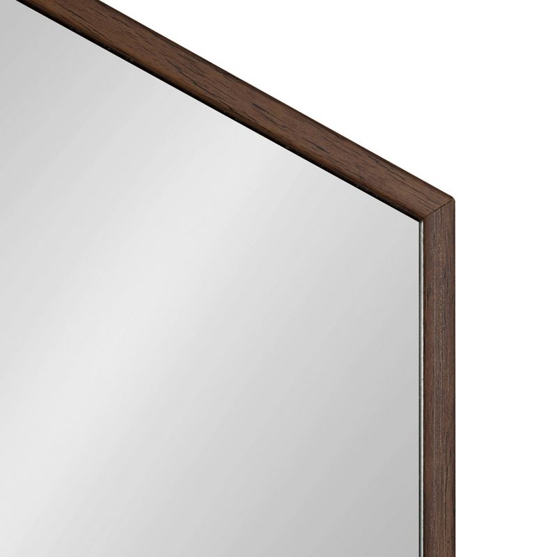 30.75&#34; x 34.75&#34; Rhodes 6 Sided Hexagon Wall Mirror Walnut Brown - Kate and Laurel, 4 of 10