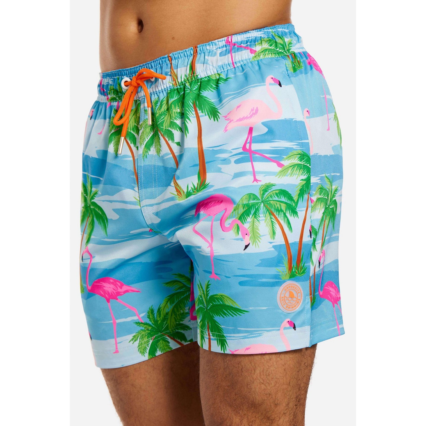 Мужские шорты OppoSuits Neon Colored Swim Shorts For Men - Neon Beach & Pool Shorts - Loose Fit - Including Drawstrings & Zippers - Green - Size Large, цвет: Разноцветный — фото 5