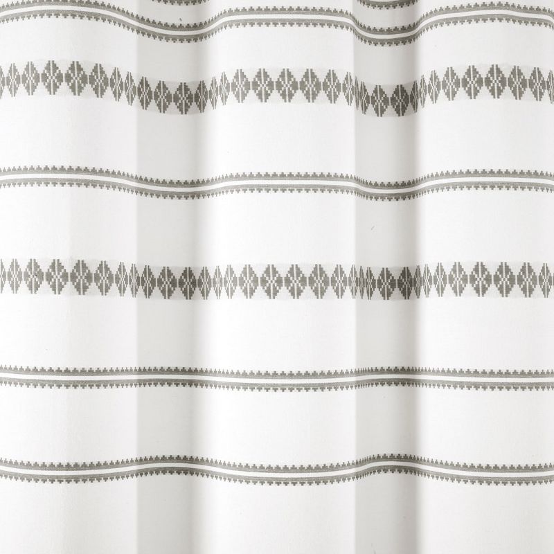 Breezy Chic Tassel Jacquard Eco-Friendly Recycled Cotton Shower Curtain Light Gray Single 72X72, 3 of 4