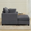 Mjkone Modern Extra-Large Corduroy Upholstered Modular Sectional Sofa Set,Deep Seat Sleeper Chair Indoor with Ottoman - 4 of 4