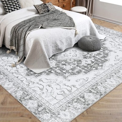 Garvee 10x13 Washable Area Rug - Large Non-Slip Vintage Living Room