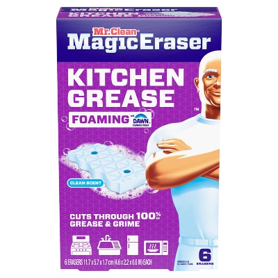 Mr. Clean Fresh Magic Eraser Kitchen Grease Foaming Multi-Purpose Cleaner - 6ct