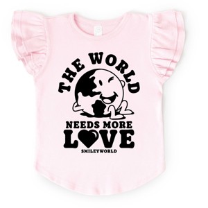 The Juniper Shop SmileyWorld The World Needs More Love Flutter Sleeve Tee - 1 of 4