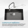 Gulches 30"x19" Stainless Steel Kitchen Sink, Single Bowl Undermount Handmade Black, with US Standard Drain & Hook - 4 of 4