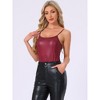 INSPIRE CHIC Women's Metallic Sleeveless Regular Fit Party Holographic Camisoles - 2 of 4