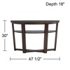 Elm Lane Conrad Modern Rich Wood Console Table 47 1/2" x 18" with Shelf Dark Brown Crisscross Leg for Living Room Bedroom Bedside Entryway Home Office - 4 of 4