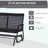 MOEPISY Patio 2-Person Wicker Glider Bench Rocking Chair - 4 of 4