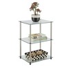 HomeStock Belmont Tall Glass 3 Tier End Table, Stylish Modern Accent Side Table with Multiple Glass Shelves for Any Living Space - 3 of 4