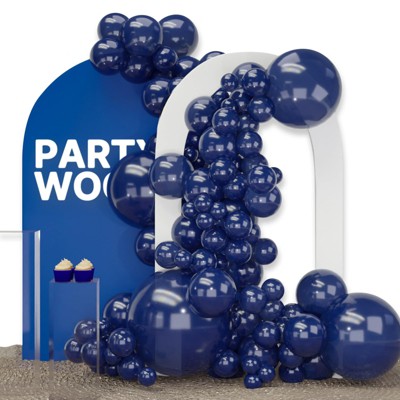 PartyWoo Balloons Navy Blue Pearl 36 18 12 10 5 Inch 100 pcs