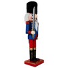 Northlight Christmas Nutcracker Soldier with Faux Fur Hat and Sword - 14" Red and Blue - 3 of 4