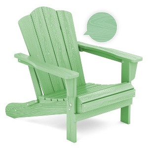 Hyleory Folding Adirondack Chair Outdoor, HDPE Patio Accent Chair - 1 of 4