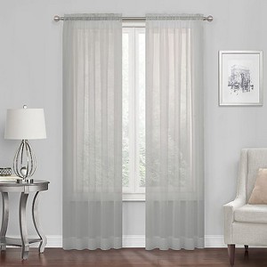 Kate Aurora Premium Rod Pocket Sheer Voile Single Window Curtain Panel - 1 of 1