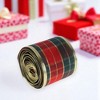 Unique Bargains Gift Wrap Ribbons Scottish Tartan Cloth Red Green Gold Tone 78.74"x1.97" 1 Pc - 2 of 4