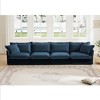 Oversized 156.6" Chenille Slipcovered 4 Seater Modular Sectional Sofa with French Edges and Removable Covers, 4-Piece Free combination - 2 of 4