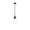 Wentworth Mini Pendant Light - Elegant Glass Shade, Dimmable, 1-Bulb, 7.5" x 15.25" - 2 of 4