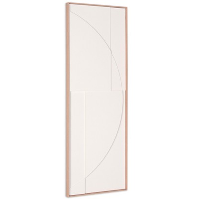 HomeRoots White Geo Brown Shadowbox Wall Art