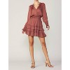 Women's Autumn Ruffled Surplice Mini Dress - current air - 4 of 4