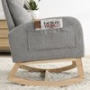 CAVINAS 27.6" W Modern Accent Chair with High Backrest, Living Room Lounge Arm Chair, Rocking Chair with 2 Side Pocket - 3 of 4