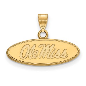 Black Bow Jewelry 14k Yellow Gold Mississippi Rebels NCAA Small Pendant - 1 of 3