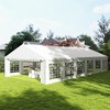 Outsunny 20' x 40' Heavy Duty Party Tent, Galvanized Outdoor Canopy Tent with Removable Sidewalls, 12 Windows and 2 Doors - 3 of 4