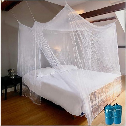 EVEN NATURALS Luxury for Bed Canopy Large Tent Pack of 2 White