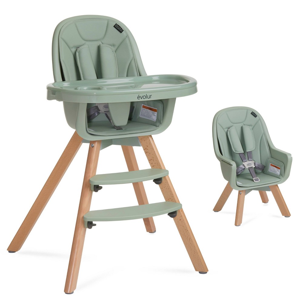 Evolur Zoodle 2 in 1 Standard High Chair - Sage Green