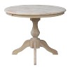 International Concepts 36" Round Top Pedestal Table-28.9" H, Unfinished - image 2 of 4