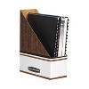 Bankers Box Corrugated Cardboard Magazine File, 4 x 11 x 12.25, Wood Grain, 12/Carton - 4 of 4