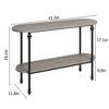 Entryway Table, 43.3" Console Table with Storage, 2 Tier Sofa Table with Metal Frame and MDF - 3 of 4