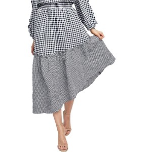 Rachel Roy Womens Gingham High-Low Skirt - 1 of 1