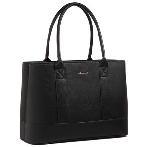 Laptop Bag  15 inch Computer Work Tote Bag, Waterproof Leather Shoulder Bag, Large Capacity Business Handbag - 1 of 4