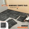 VEVOR Carpet Tiles Reusable, 24"x 24"Carpet Squares With Padding Attached, Soft Padded Carpet Tiles, Easy Install DIY (24Tiles, Mixed Gray) - 3 of 4