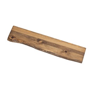 RESTORE Trail Brown 36 in. Live Edge Wood Shelf (Wood Only) by Pipe Decor - 1 of 4