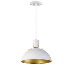 Maxim Lighting Dawn 1 - Light Pendant in  White/Satin Brass - 1 of 3