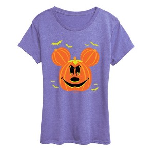Women's - Disney - Pumpkin Mouse Short Sleeve Graphic T-Shirt - 1 of 3