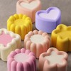 JDICTION 4-Piece Nonstick Silicone Cake Molds Set, Square Star Heart Flower Shapes for Baking Muffin, Cheesecake, Pudding, Chocolate and Jelly - 3 of 4