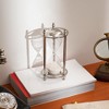 TopComfy Decorative Object Aluminum Frame Sand Timer Hourglass for Modern Home Office Decor, Silver, 4.5"*4.5"*9.5" - 2 of 4