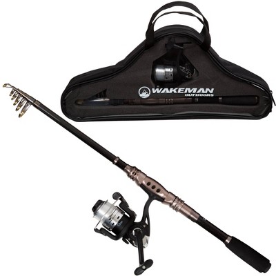 Wakeman Fishing Rod and Reel Combo - Black/Bronze