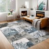 Washable Area Rug for Living Room Bedroom Rug Modern Floral Area Rug Non Slip Rugs Soft Low Pile Stain Resistant Carpet - 3 of 4