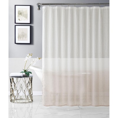 Dainty Home Linea Ombre Striped Linen Textured Shower Curtain