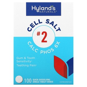 Hyland's Naturals Cell Salt #2, Calc Phos 6X, 100 Quick-Dissolving Single Tablets - 1 of 3