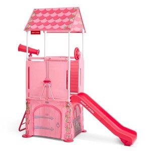 Radio Flyer Play & Fold Away Princess Castle, Portable Indoor/Outdoor Climbing Slide Fort Playhouse Playset Toy for Toddlers, Pink - 1 of 4