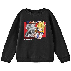 Dragon Ball Z Super Saiyan Goku Crew Neck Long Sleeve Youth Black Sweatshirt-Small - 1 of 2