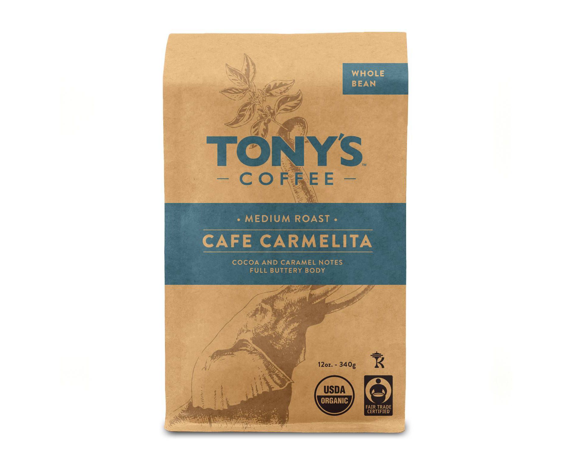 Tony's Coffee Café Carmelita Medium Roast Whole Bean Coffee - 12oz