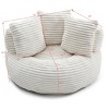 Oversized High Back Bean Bag Chair, Corduroy Fabric Floor Sofa with Foam Filling for Reading and Gaming-Baofuwish - 3 of 4