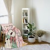 Lomsoe Pink Snowman Pattern Flannel Throw Blanket, Winter Holiday Decorative Blankets, Super Soft Cozy Throw Blankets for Home Sofa Couch - 3 of 4
